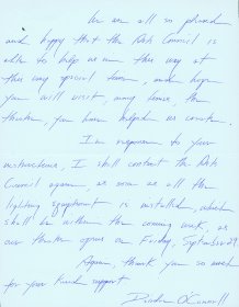 Letter from Deirdre O'Connell of the Focus Theatre to Mervyn Wall, Secretary to the Arts Council. (Page 2)